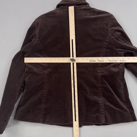 Old Navy Jacket Womens XL Brown Velvet Double Breasted Peacoat Coat Fall Y2K - Picture 9 of 12